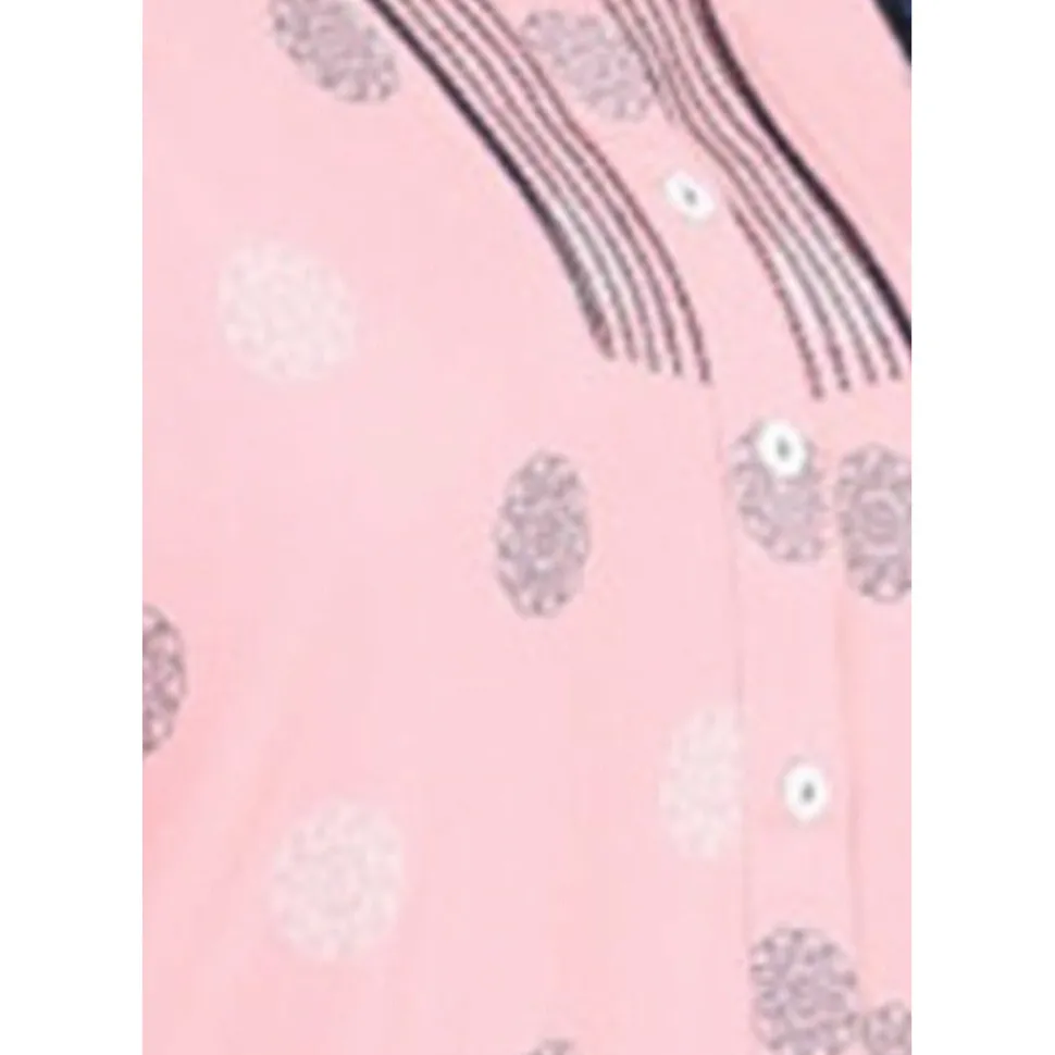 Buy 100% Rayon Button Up Neckline Long Nighty