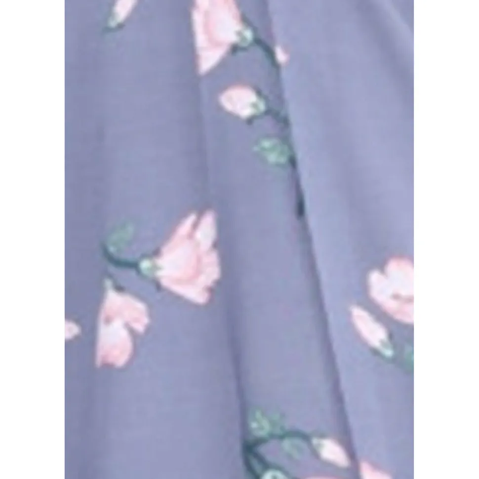 Buy 100% Rayon Short Sleeve Long Floral Nighty
