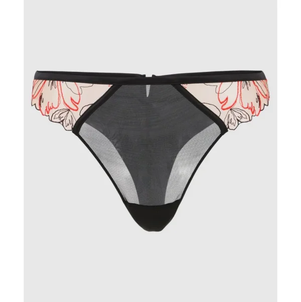 Buy Alberta Sheer Mesh Tanga Brief with Embroidery