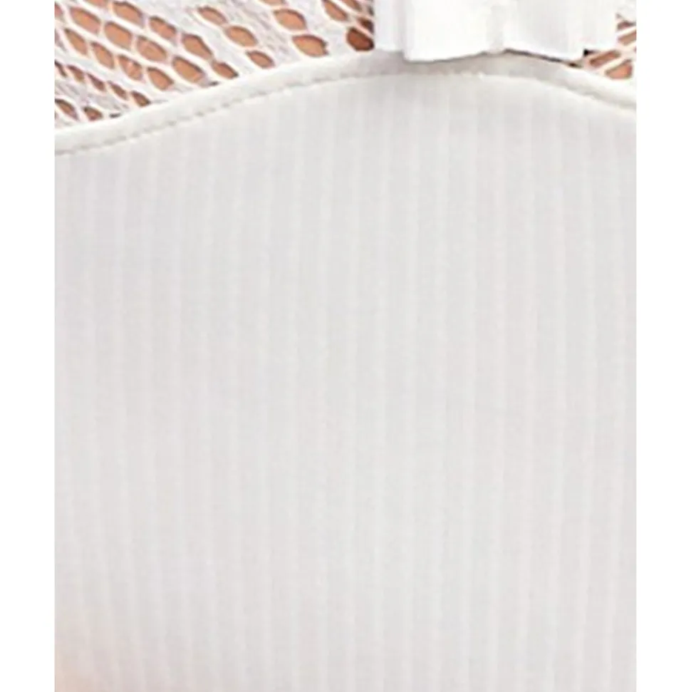 Buy Ariane Essential Ribbed Microfibre Bikini Brief With Lace-Ivory