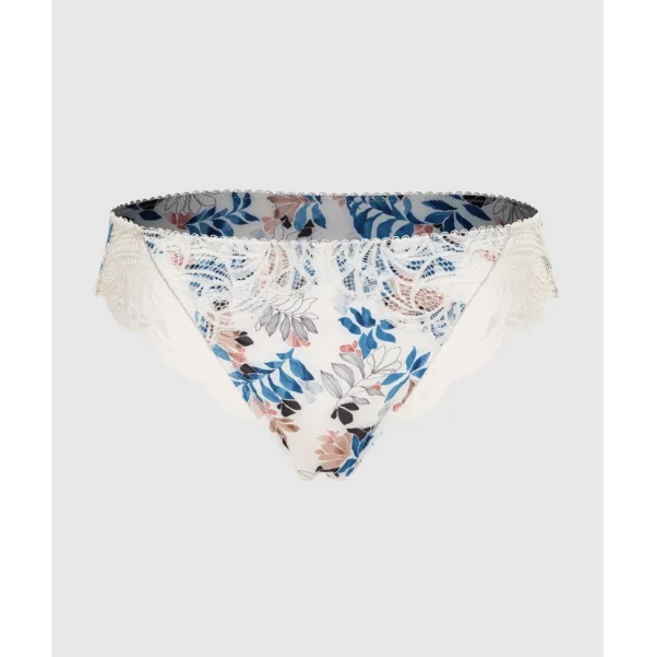 Buy Ariane Fantaisy Microfibre & Lace Bikini Brief-Ivory Floral Print