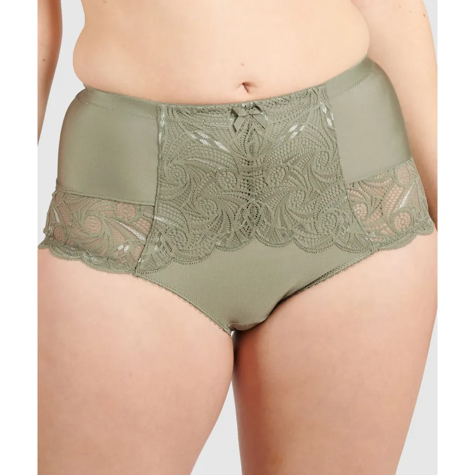 Buy Ariane Lace & Microfiber High Waist Brief-Shadow