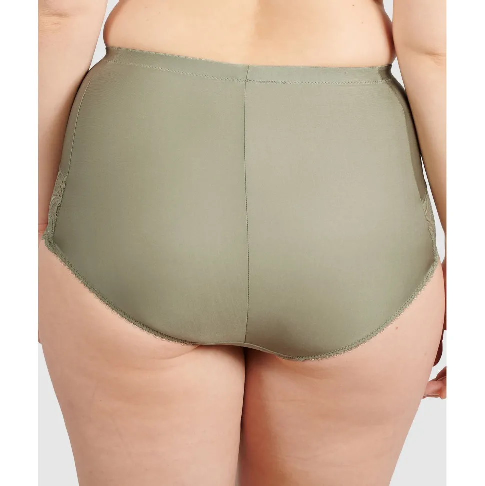 Buy Ariane Lace & Microfiber High Waist Brief-Shadow
