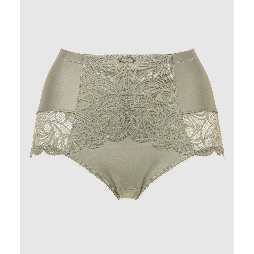 Buy Ariane Lace & Microfiber High Waist Brief-Shadow