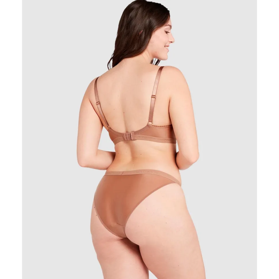 Buy Arum Gloss Tanga Side Lace Hipster Brief-Mocha Mousse