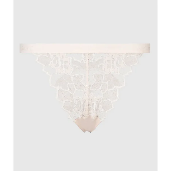 Buy Arum Gloss Tanga Side Lace Hipster Brief-Powder Ivory