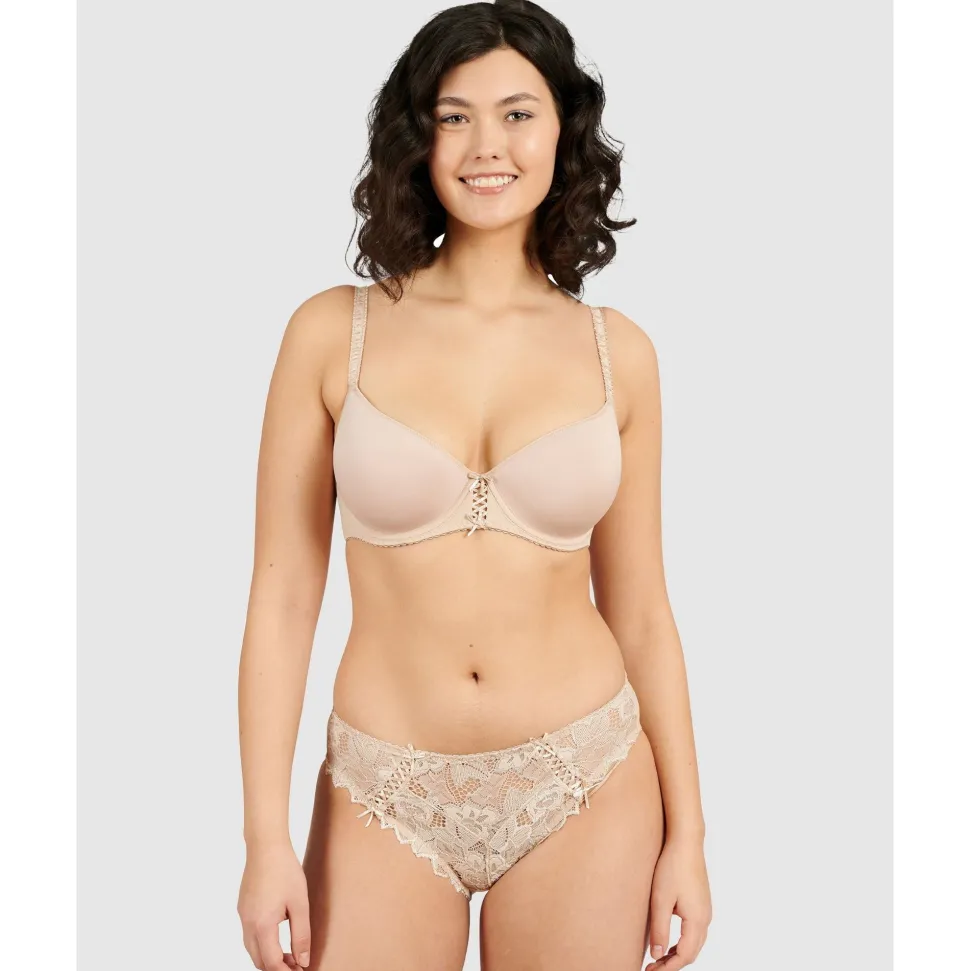 Buy Arum Microfiber & Lace Hipster Brief-Skin