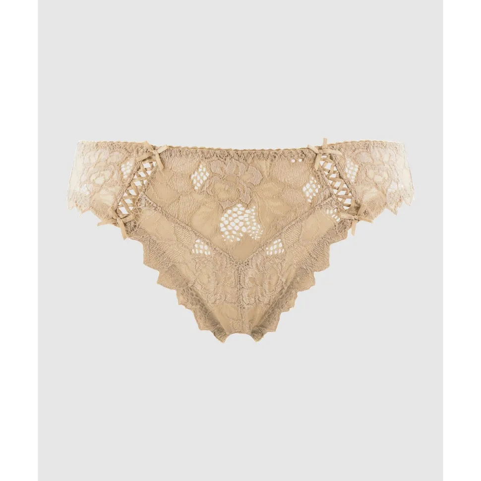 Buy Arum Microfiber & Lace Hipster Brief-Skin