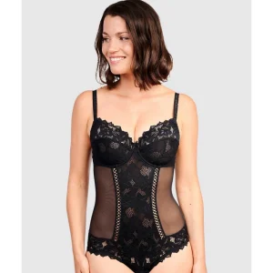 Buy Arum Underwire Lace Bodysuit-Black