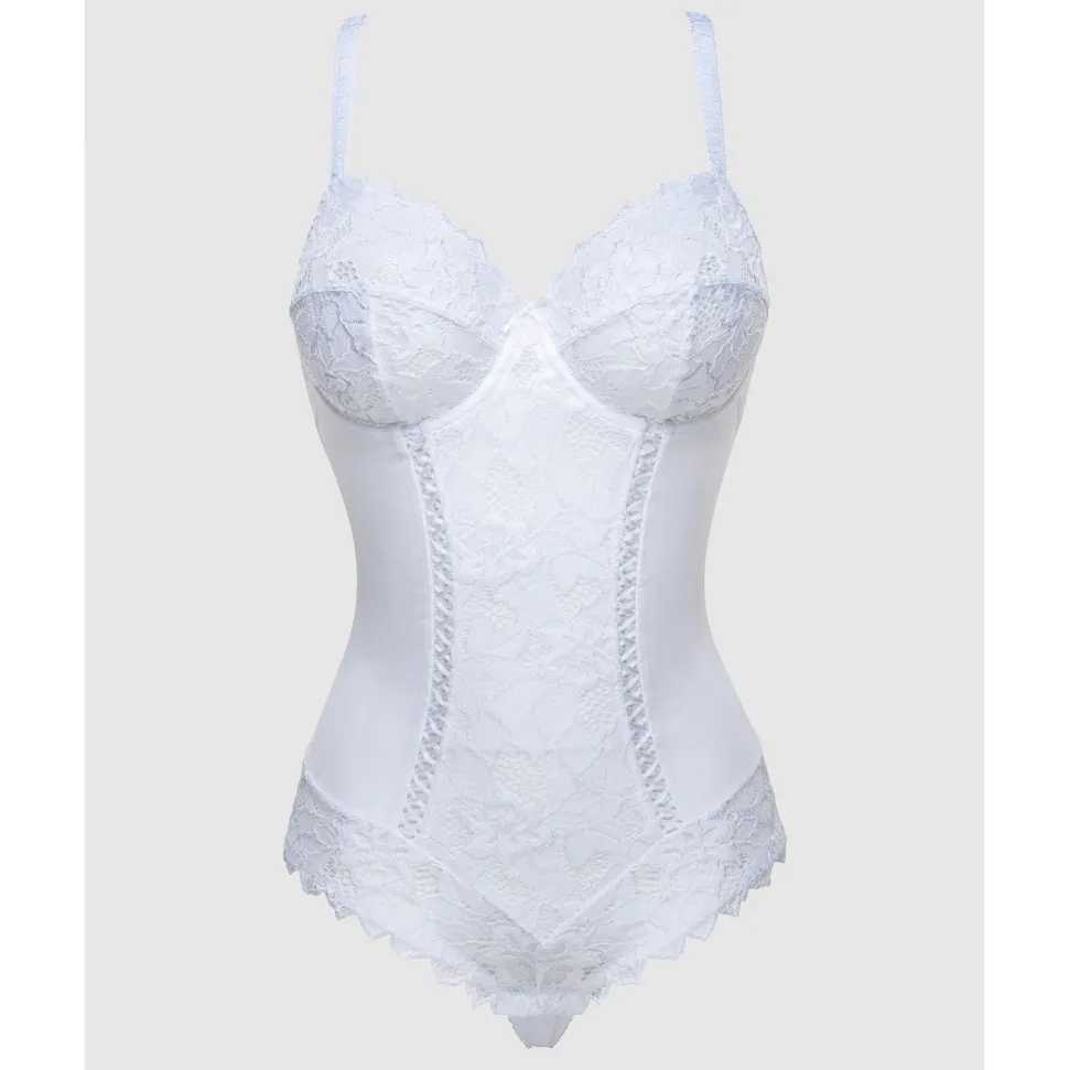 Buy Arum Underwire Lace Bodysuit-White