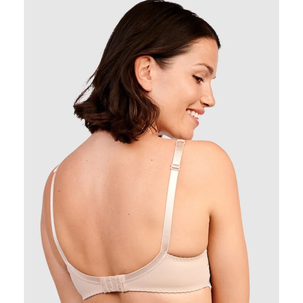 Buy Arum Underwired Balconette Lace Bra-Skin