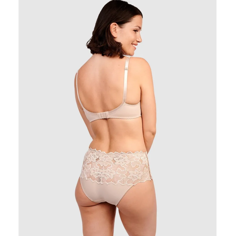 Buy Arum Underwired Balconette Lace Bra-Skin