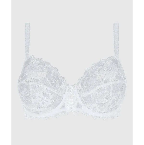 Buy Arum Underwired Balconette Lace Bra-White