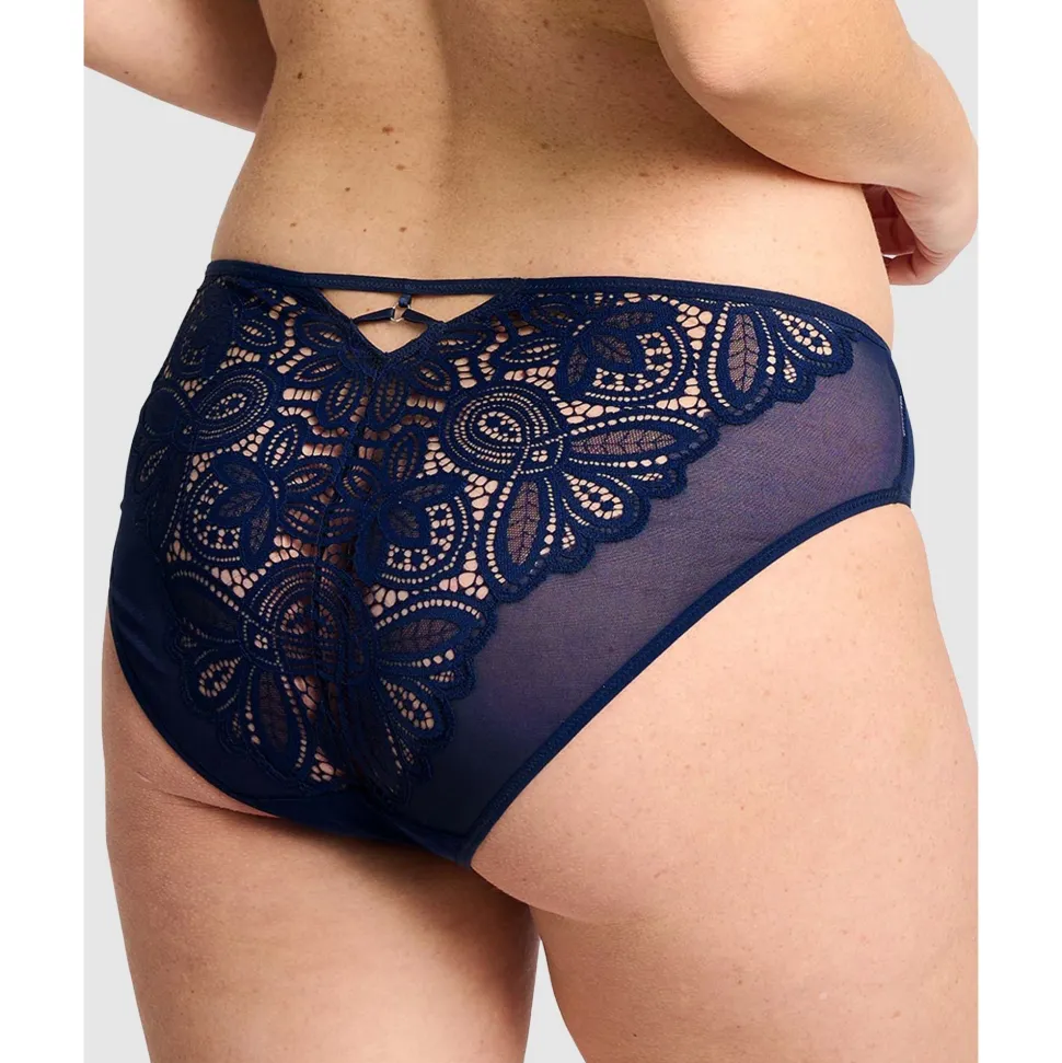 Buy Attirance Low Rise Mesh & Lace Bikini Brief