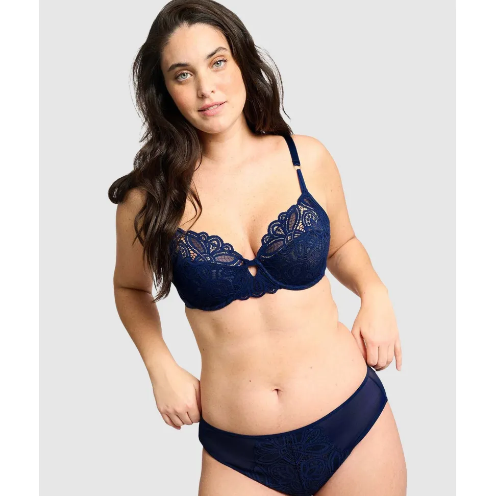 Buy Attirance Low Rise Mesh & Lace Bikini Brief