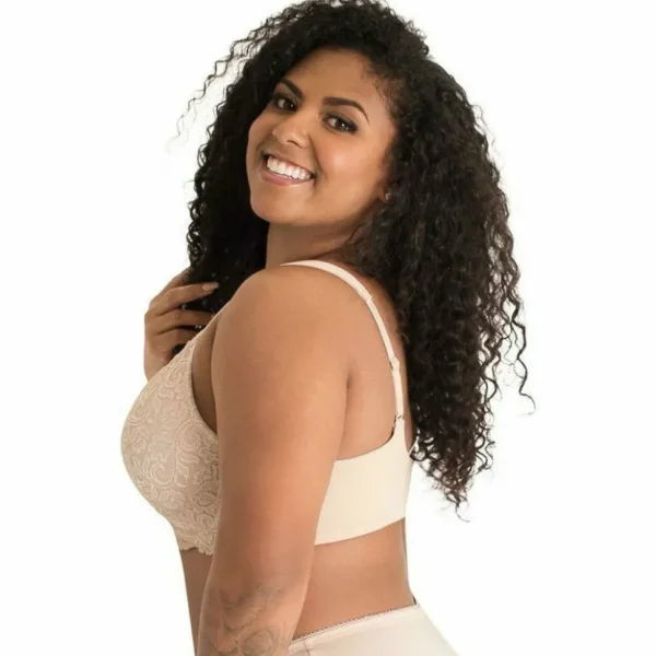 Buy Ava Underwire Scalloped Lace Bra with Wide Straps-Nude