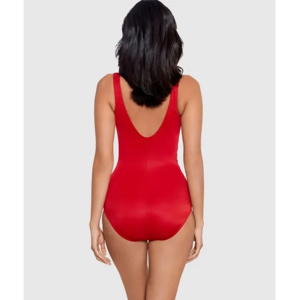 Buy Cherie Sweetheart Plunge Ruched One Piece Shaping Swimsuit-Cayenne