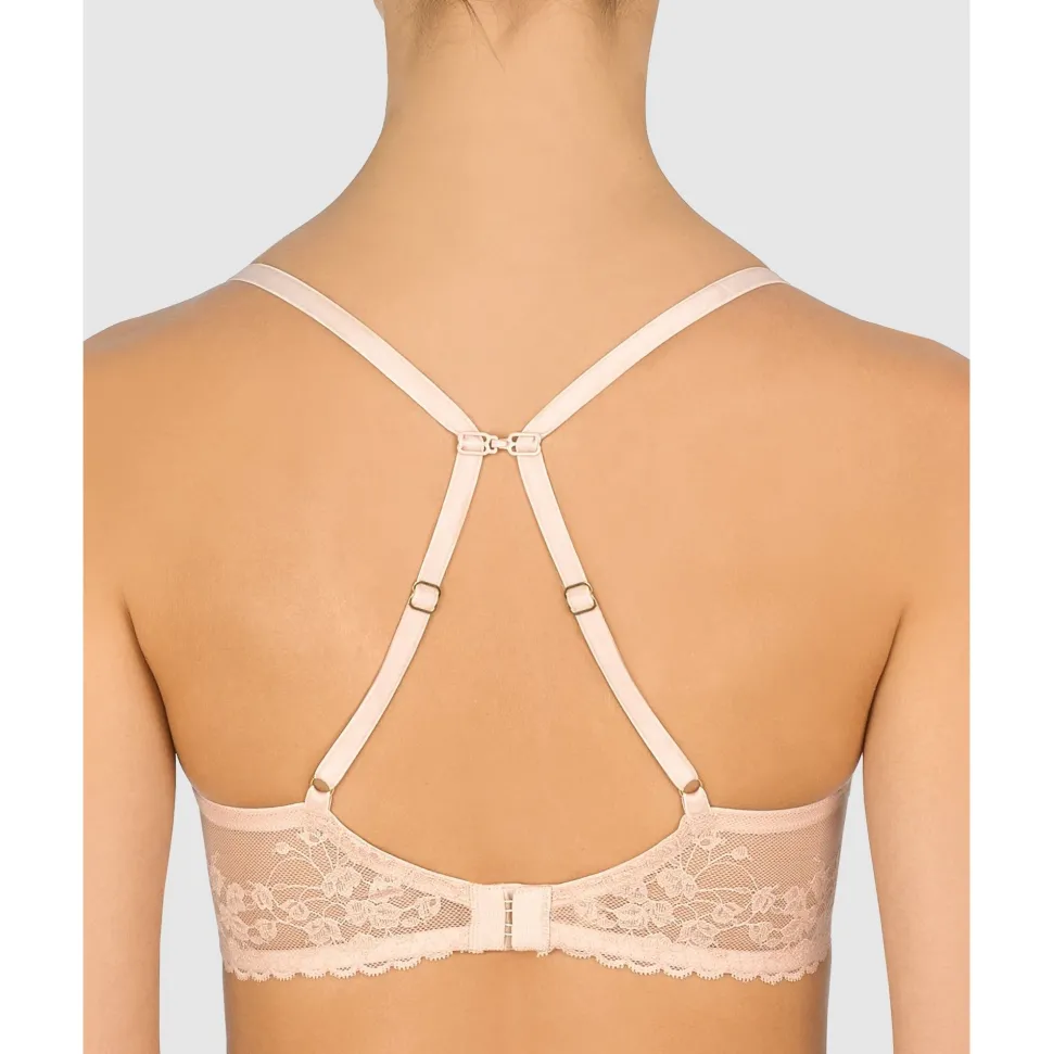 Buy Cherry Blossom Convertible-to-Racerback Lace Plunge Bra Cameo Rose