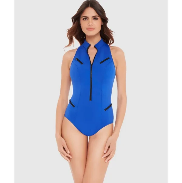 Buy Coco Sporty Zip Up Tummy Control Swimsuit