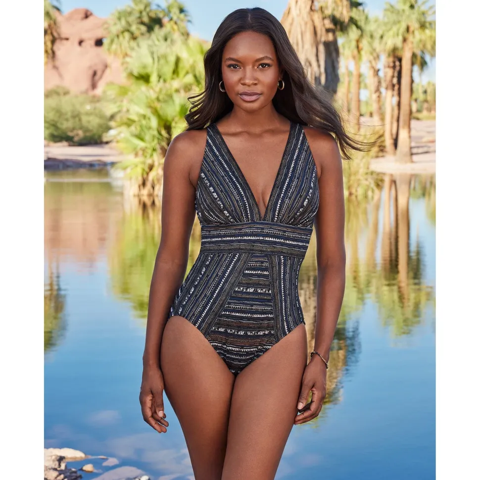 Buy Cypher Odyssey Plunge Tummy Control Shaping Swimsuit