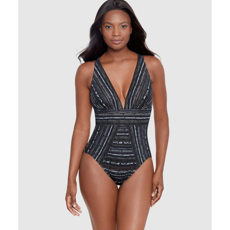 Buy Cypher Odyssey Plunge Tummy Control Shaping Swimsuit