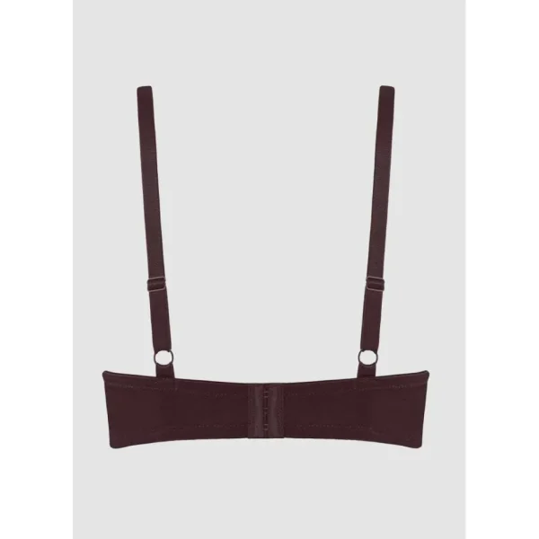 Buy Dame De Paris Aubergine and Silverlurex Balcony Bra