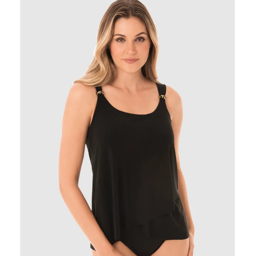 Buy Dazzle Underwired Draped Tankini Top