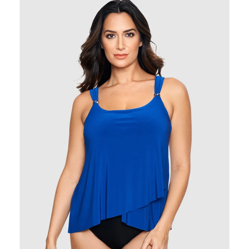 Buy Dazzle Underwired Draped Tankini Top