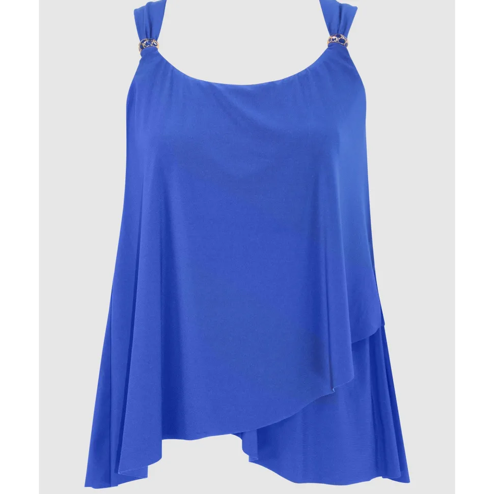 Buy Dazzle Underwired Draped Tankini Top
