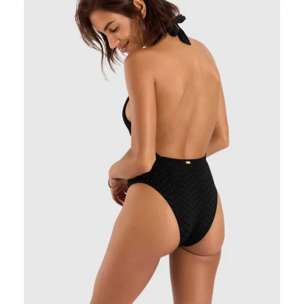 Buy Encanto Caititu Plunge Neck Backless Halter One-Piece Swimsuit