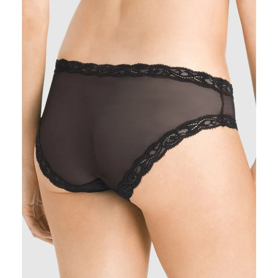 Buy Feathers Low Rise Lace Hipster Brief Black