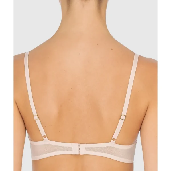 Buy Flora Contour Wired Padded Demi Cup Lace Bra Cameo Rose/Cashmere