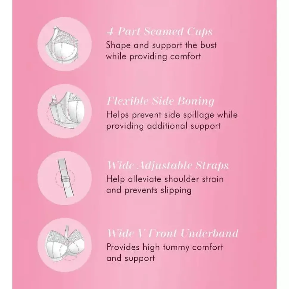 Buy Fully® Soft Cup Supportive Wirefree Bra With Embroidery