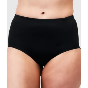 Buy High Waist Shapewear Brief With Lace-Black