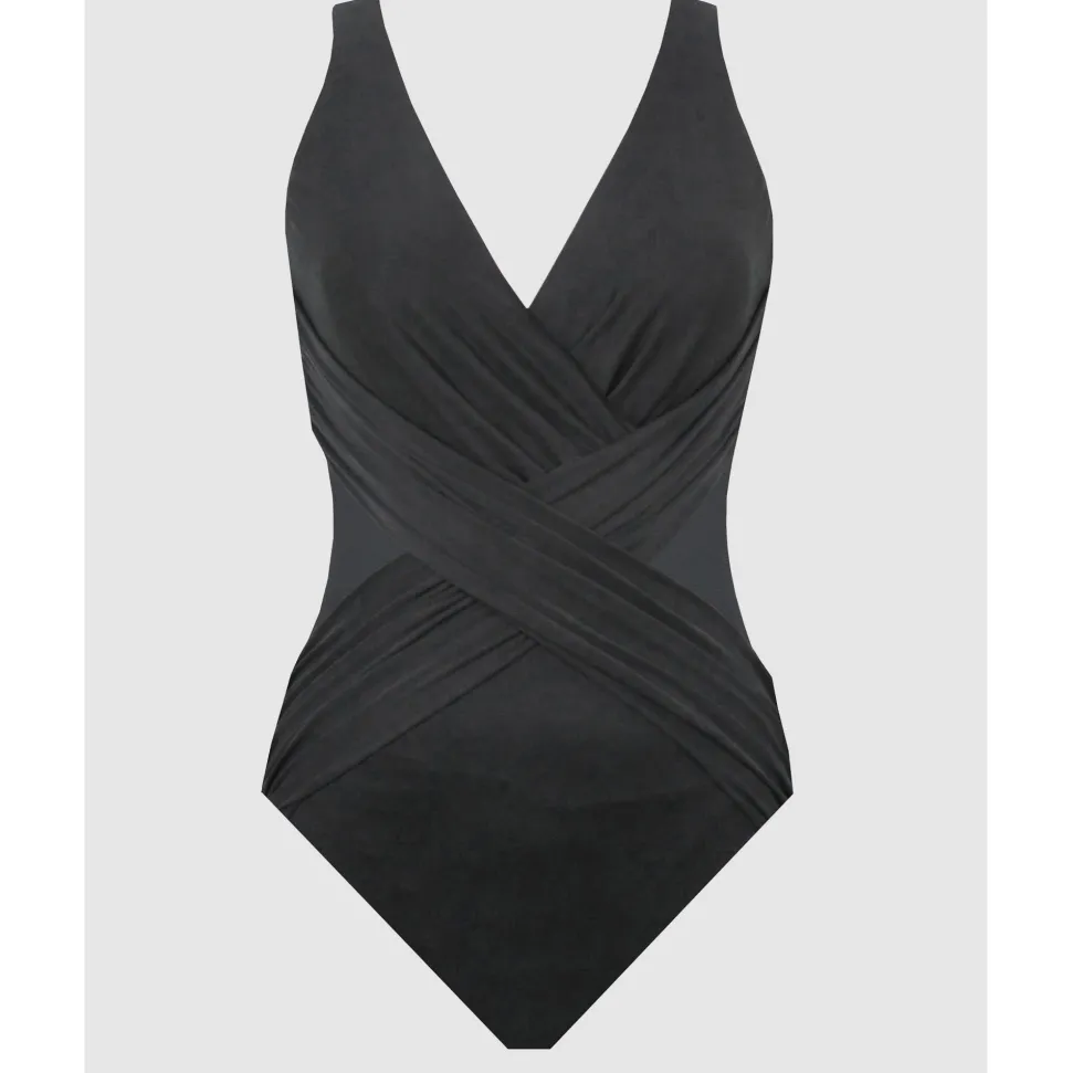 Buy Illusionists Crossover Draped Shaping Swimsuit