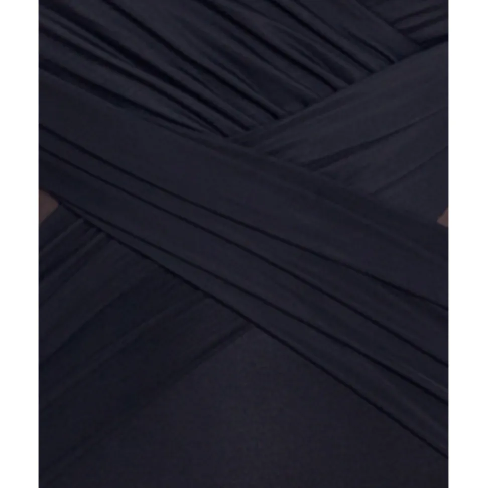 Buy Illusionists Crossover Draped Shaping Swimsuit PLUS-Black