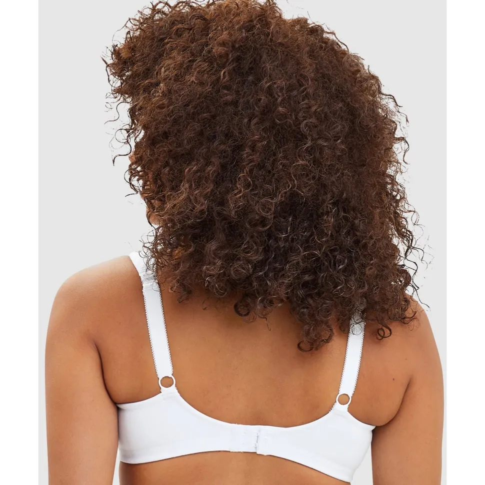 Buy Jeanne Wirefree Wide Strap Organic Cotton Bra with Lace