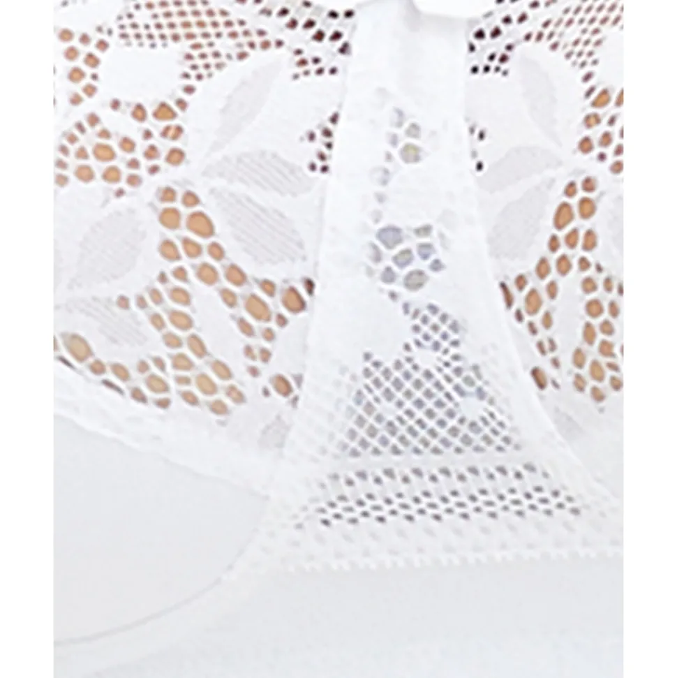 Buy Jeanne Wirefree Wide Strap Organic Cotton Bra with Lace