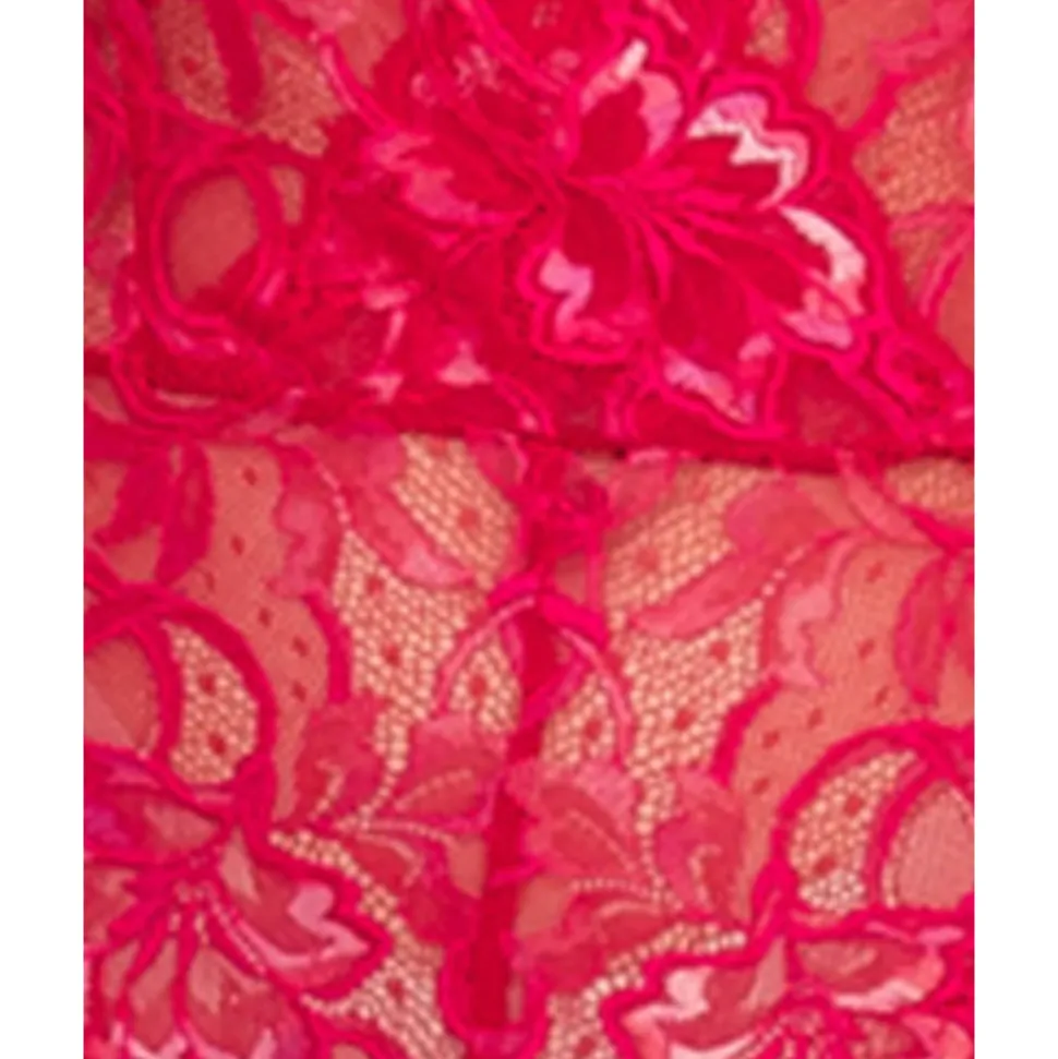 Buy Lace High Leg Halter Lingerie Bodysuit-Ruby