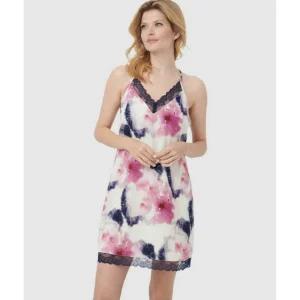 Buy Lace Trim Floral Print Chemise