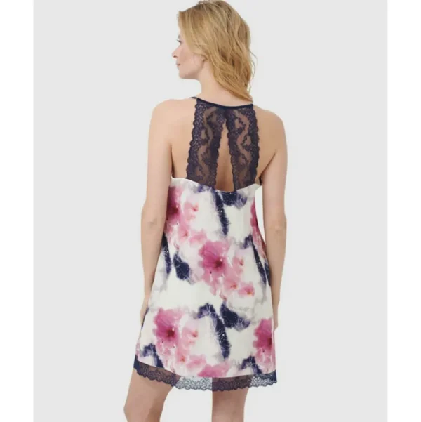 Buy Lace Trim Floral Print Chemise
