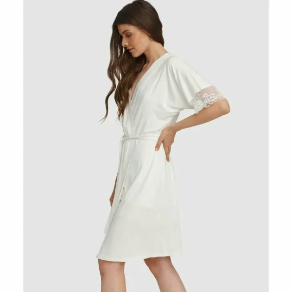 Buy Lace Trim Robe