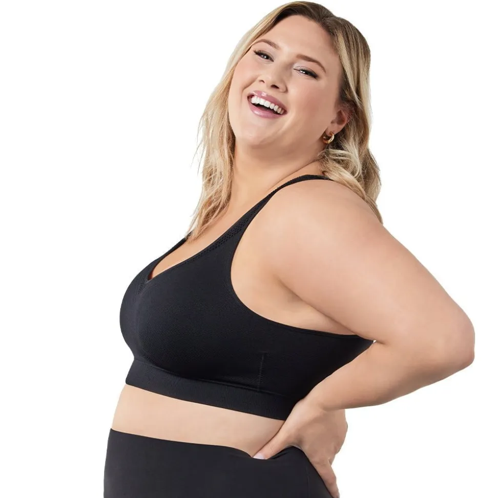 Buy Lea Plus Size Wireless Racerback Sports Bra-Black