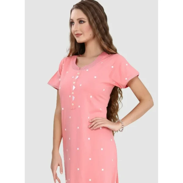 Buy Long Button Up Neckline Pure Cotton Nighty