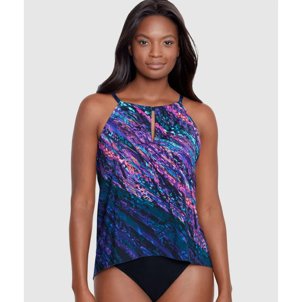 Buy Mood Ring Slimming Peephole High Neck Tankini