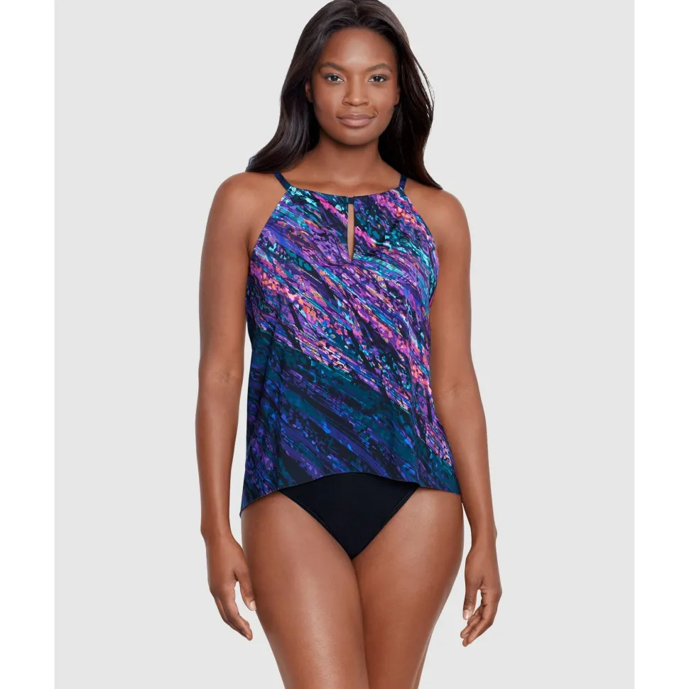 Buy Mood Ring Slimming Peephole High Neck Tankini