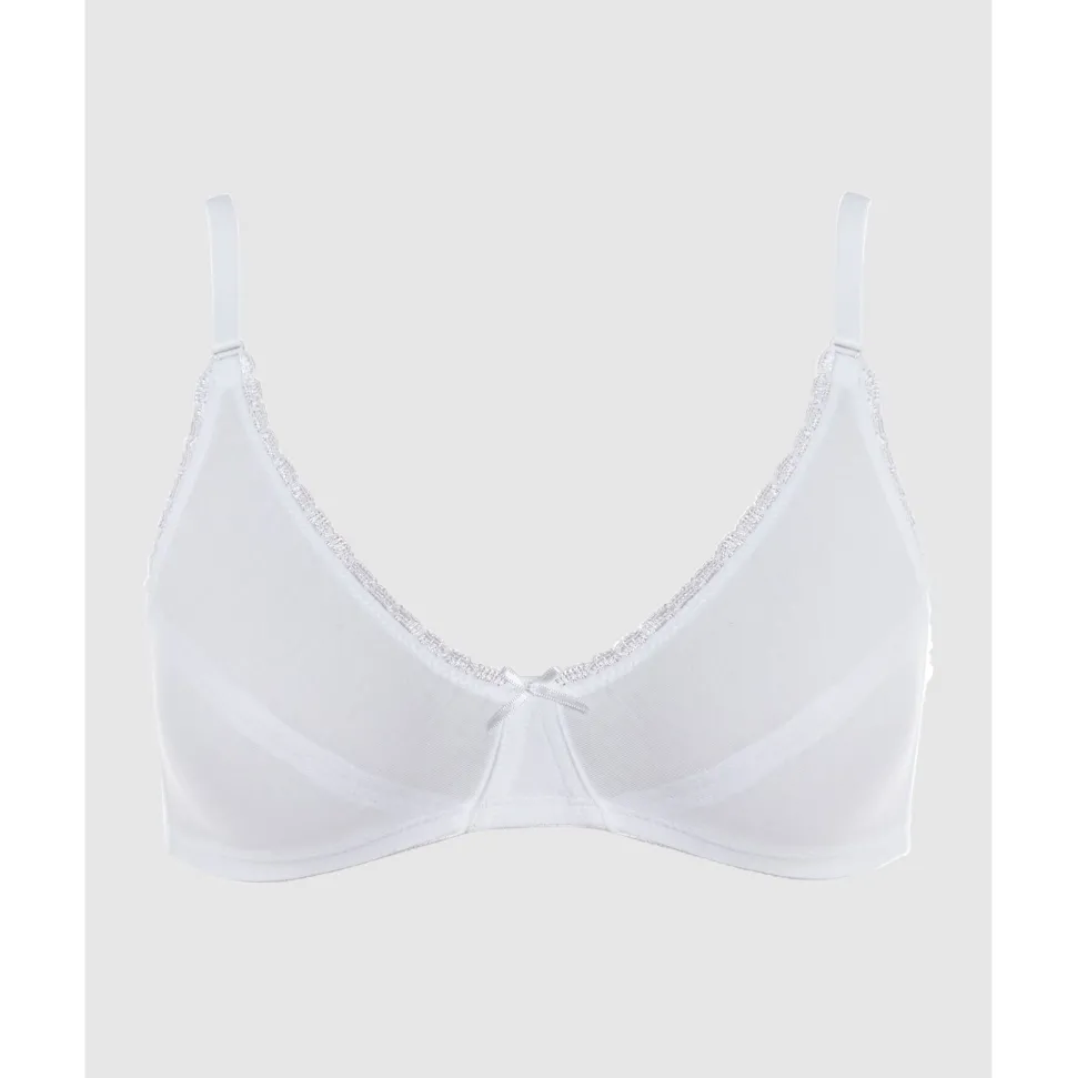 Buy My First Bra Pure Cotton & Lace Bra Single
