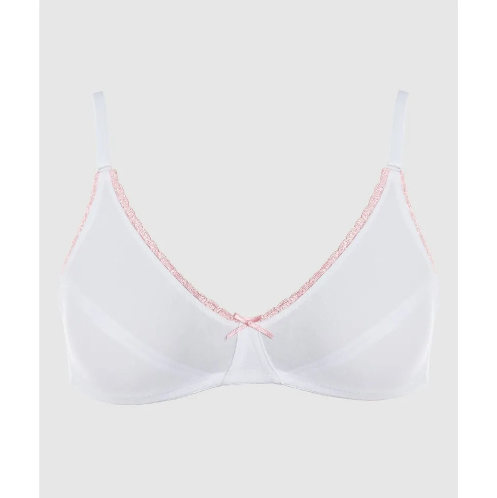 Buy My First Bra Pure Cotton & Lace Bra 2 Packs