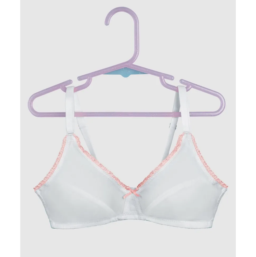 Buy My First Bra Pure Cotton & Lace Bra 2 Packs