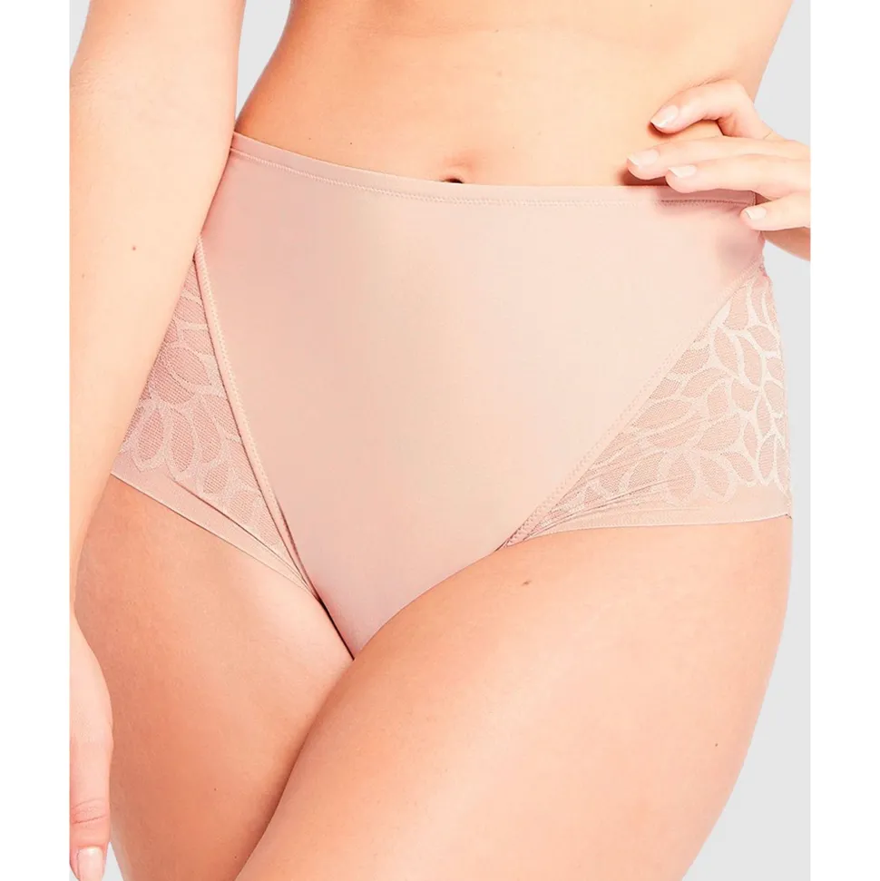 Buy Perfect Curves High Waist Lace Shaping Brief-Blush